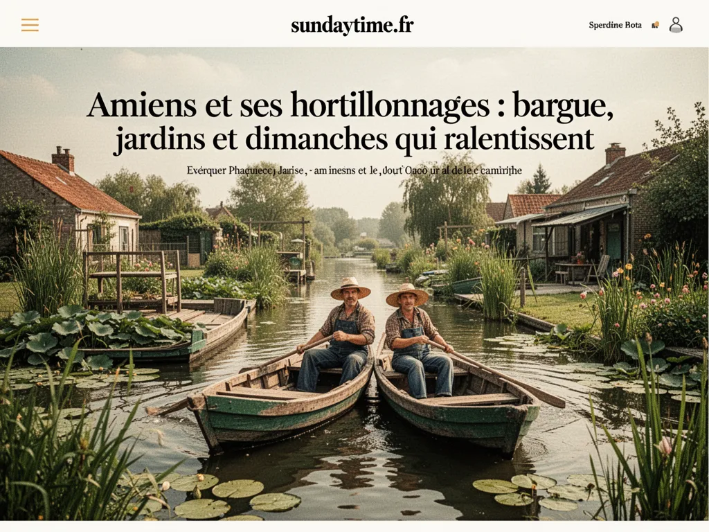 Amiens et ses hortillonnages : barques, jardins et dimanches qui ralentissent