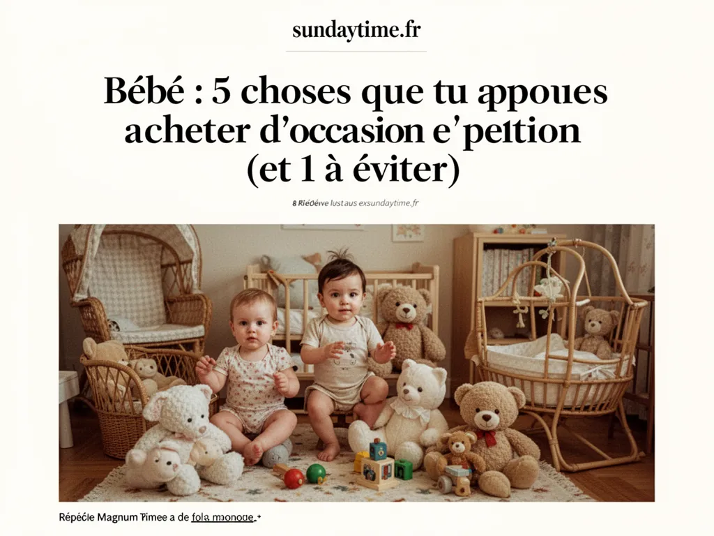 Bébé : 5 choses que tu peux acheter d'occasion (et 1 à éviter)