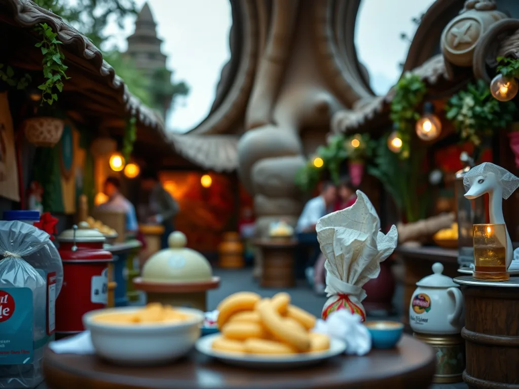 Capture d'écran de l'interface de cuisine dans Disney Dreamlight Valley, avec une marmite fumante et des ingrédients disposés autour.