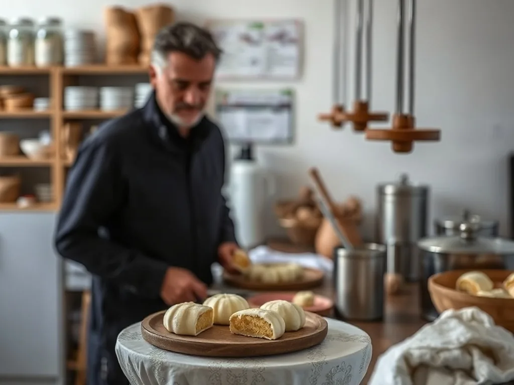 Assiette de pâtes au lait crémeuses avec du jambon et du fromage râpé, gros plan sur la texture onctueuse