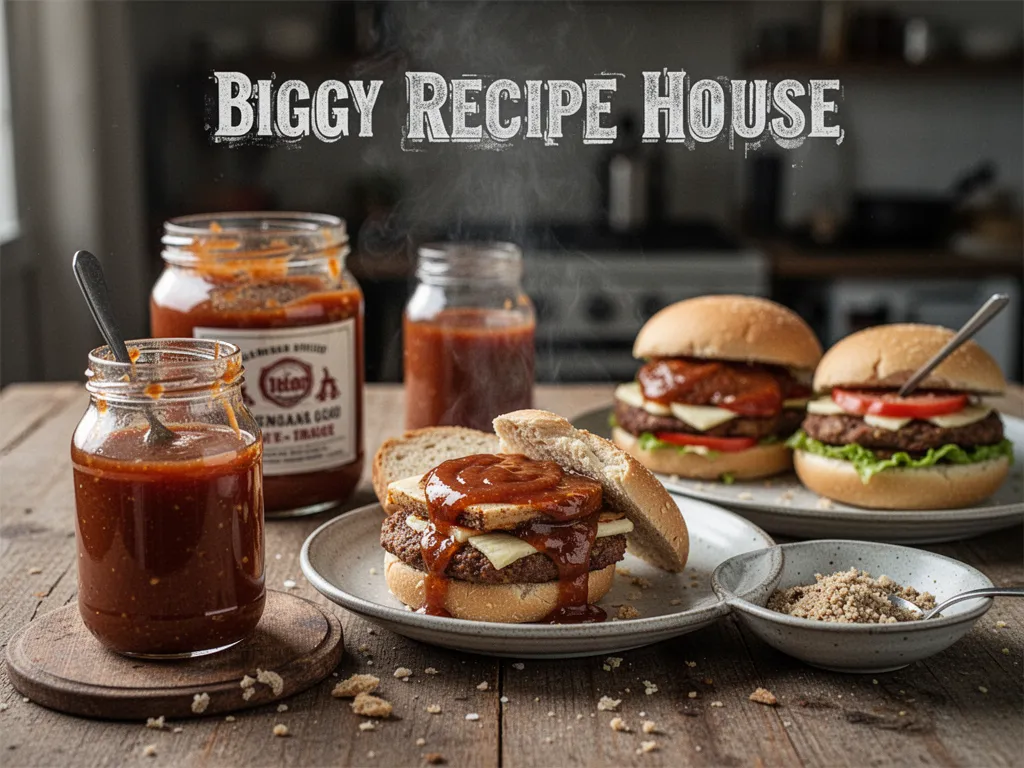 Bol de sauce onctueuse couleur beige rosé posé à côté de pommes de terre rôties et d'une petite coupelle de cornichons