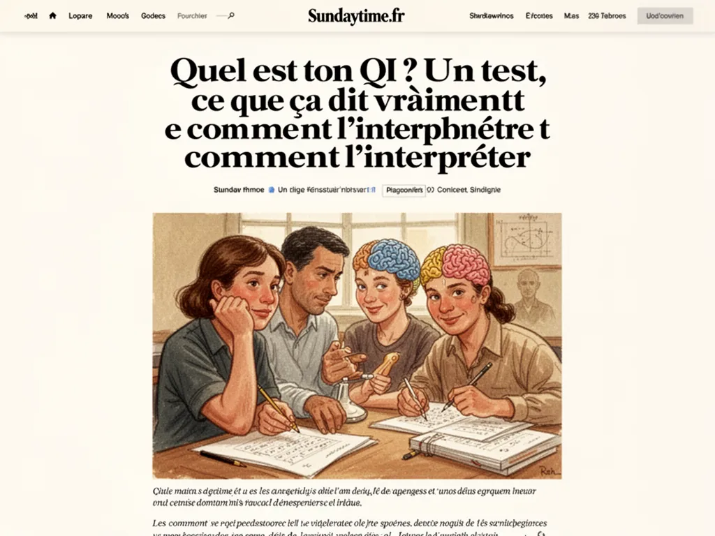 Quel est ton QI ? Un test, ce que ça dit vraiment et comment l'interpréter